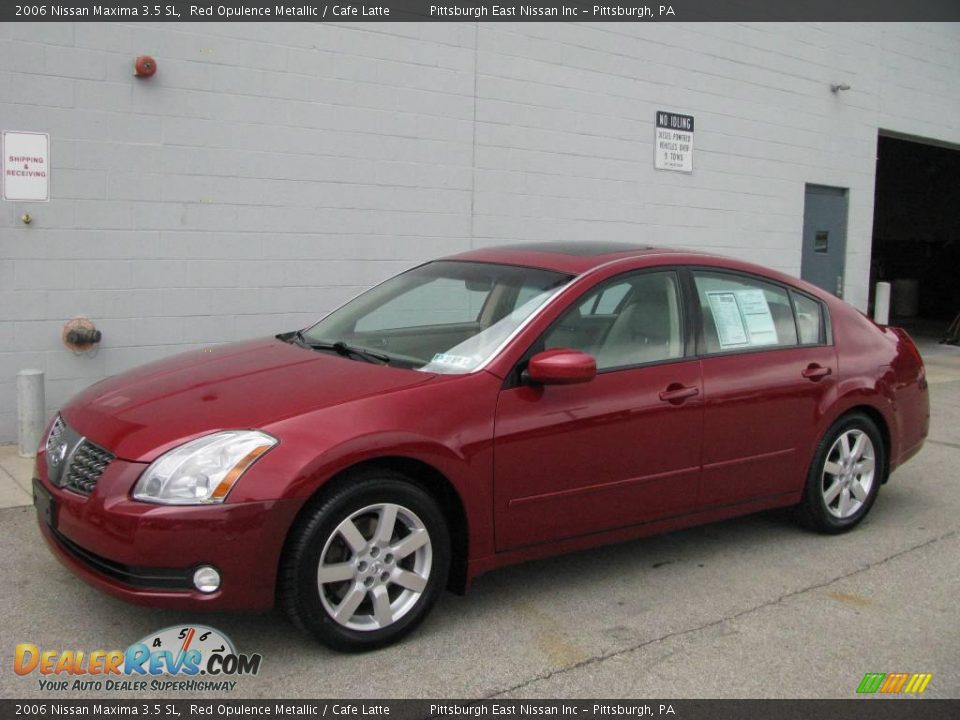 2006 Nissan Maxima 3.5 SL Red Opulence Metallic / Cafe Latte Photo #1