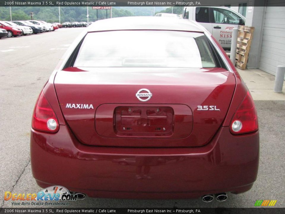2006 Nissan Maxima 3.5 SL Red Opulence Metallic / Cafe Latte Photo #4