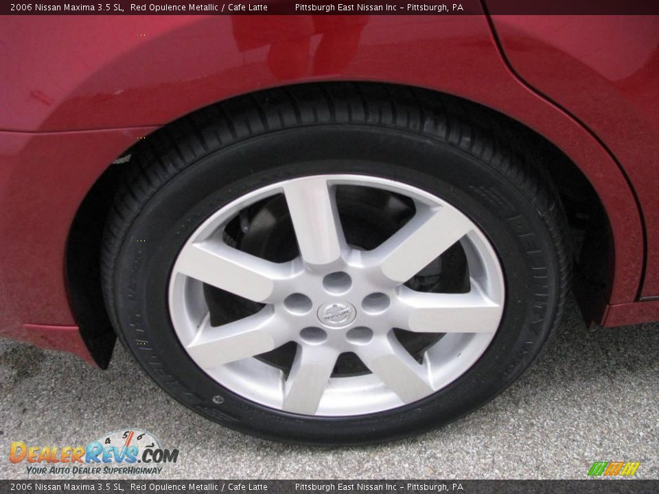 2006 Nissan Maxima 3.5 SL Red Opulence Metallic / Cafe Latte Photo #5