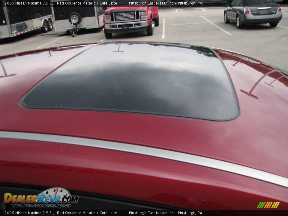 2006 Nissan Maxima 3.5 SL Red Opulence Metallic / Cafe Latte Photo #6