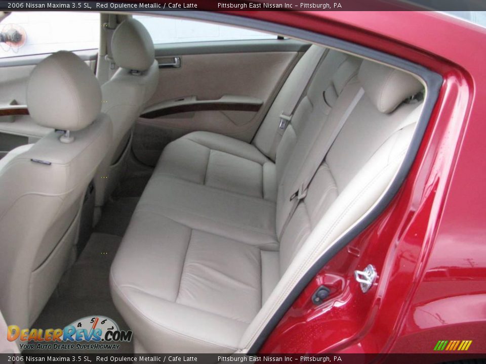 2006 Nissan Maxima 3.5 SL Red Opulence Metallic / Cafe Latte Photo #13