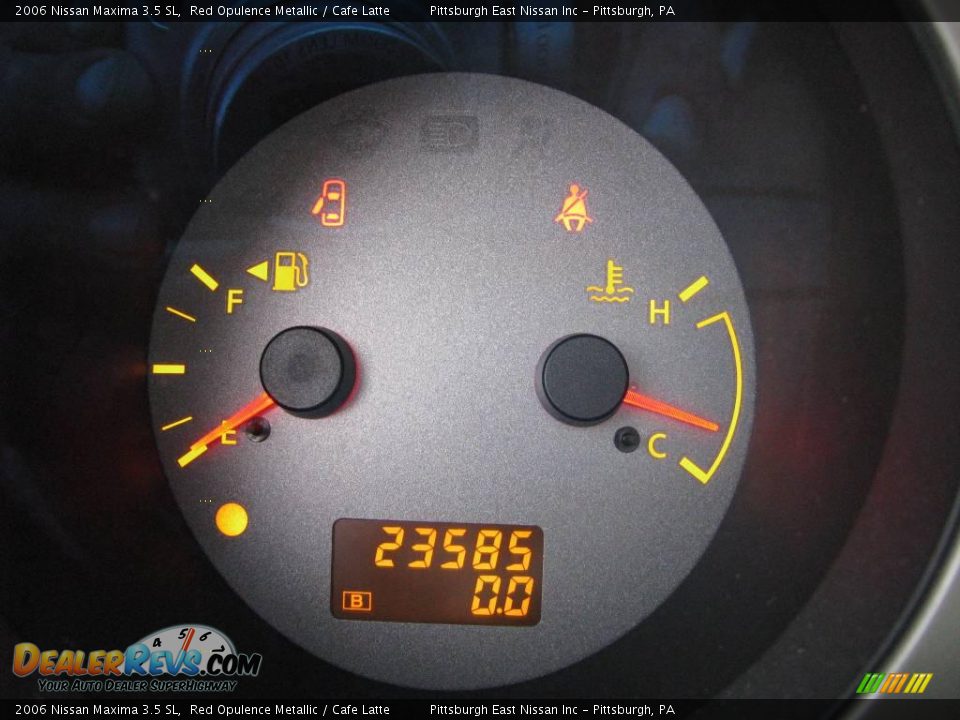 2006 Nissan Maxima 3.5 SL Red Opulence Metallic / Cafe Latte Photo #15