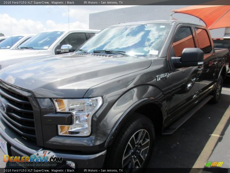 2016 Ford F150 XLT SuperCrew Magnetic / Black Photo #2