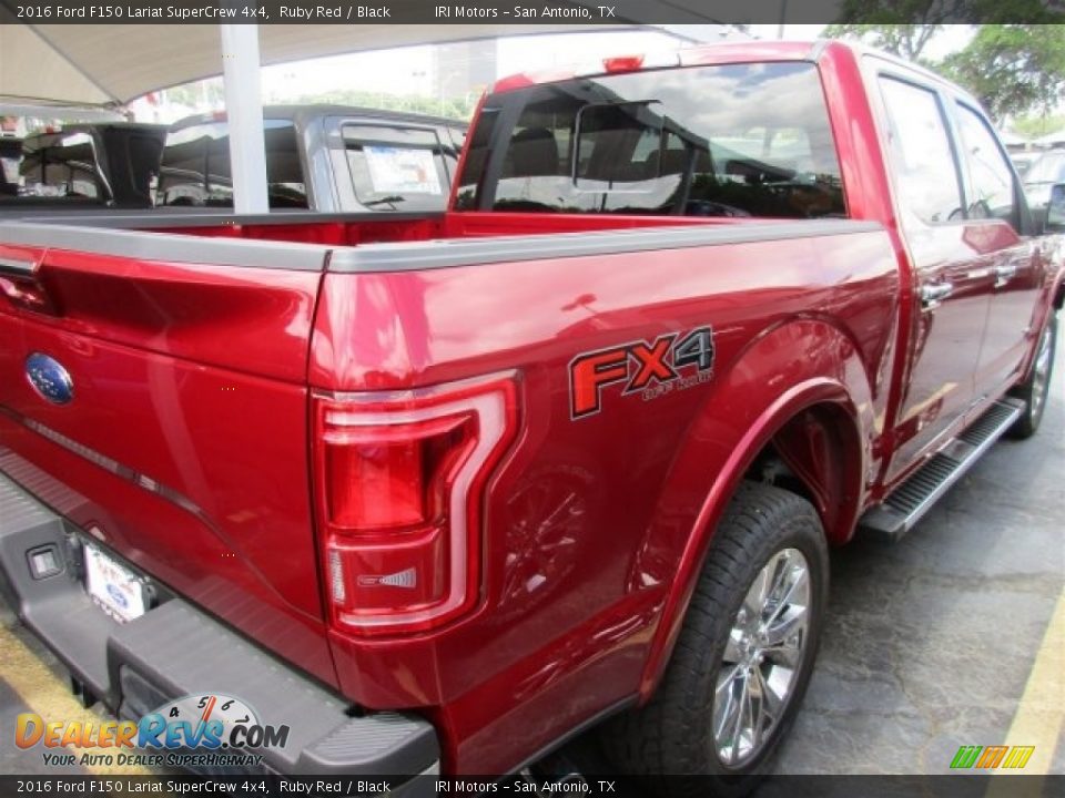 2016 Ford F150 Lariat SuperCrew 4x4 Ruby Red / Black Photo #8