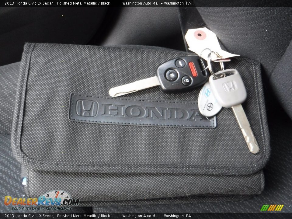 2013 Honda Civic LX Sedan Polished Metal Metallic / Black Photo #18