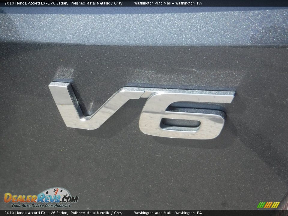 2010 Honda Accord EX-L V6 Sedan Polished Metal Metallic / Gray Photo #10