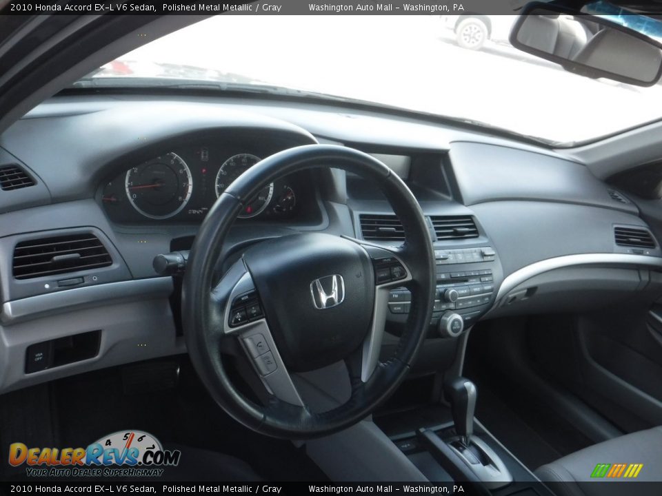 2010 Honda Accord EX-L V6 Sedan Polished Metal Metallic / Gray Photo #12