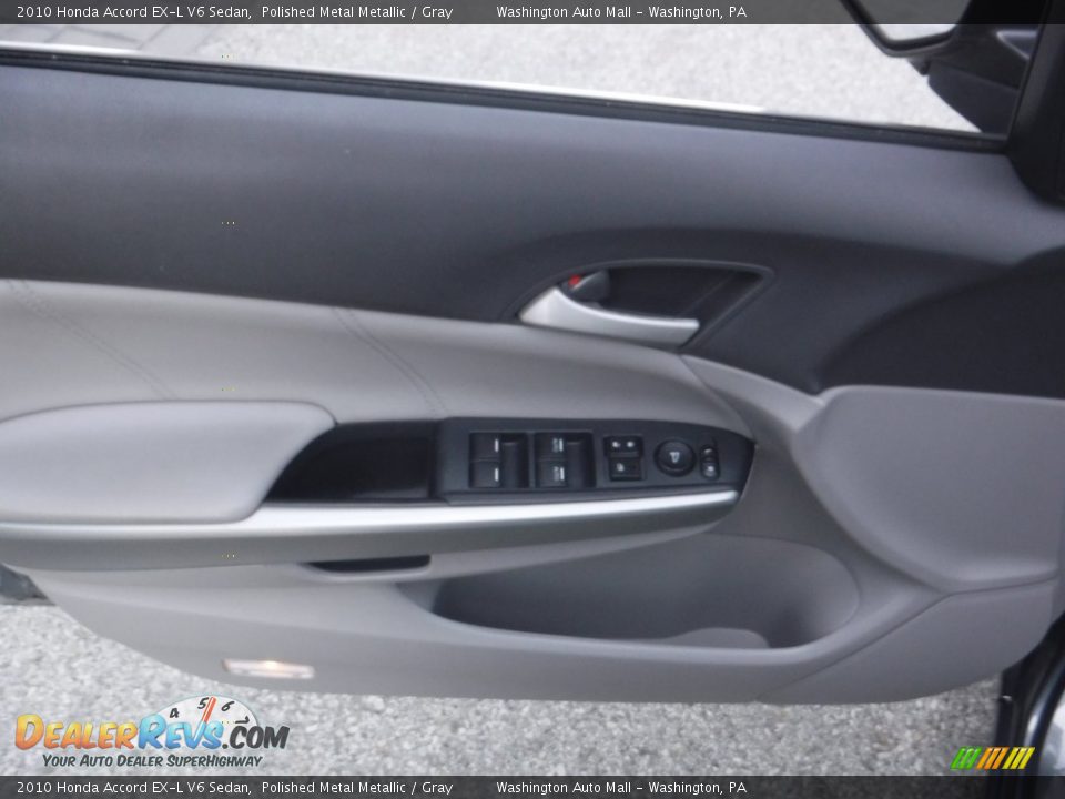 2010 Honda Accord EX-L V6 Sedan Polished Metal Metallic / Gray Photo #15