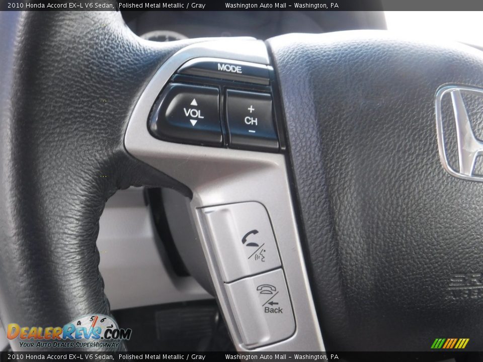 2010 Honda Accord EX-L V6 Sedan Polished Metal Metallic / Gray Photo #21