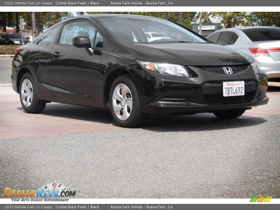 2013 Honda Civic LX Coupe Crystal Black Pearl / Black Photo #1