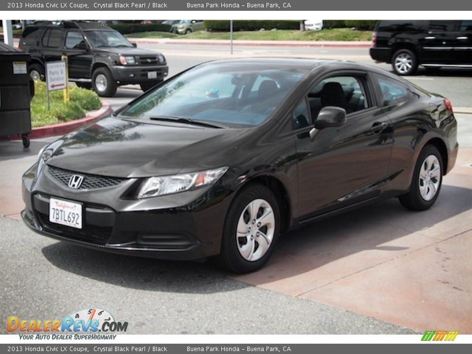 2013 Honda Civic LX Coupe Crystal Black Pearl / Black Photo #8