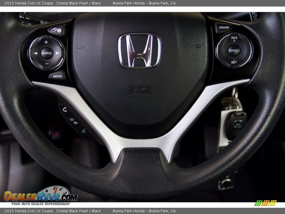2013 Honda Civic LX Coupe Crystal Black Pearl / Black Photo #13