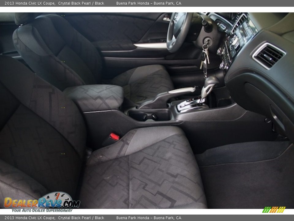 2013 Honda Civic LX Coupe Crystal Black Pearl / Black Photo #15