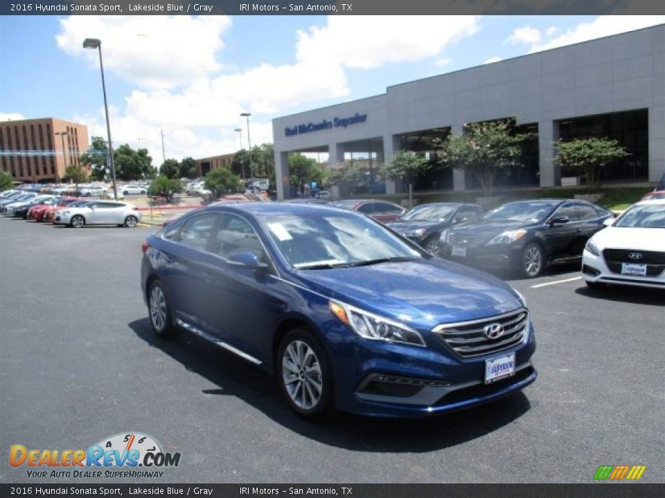 2016 Hyundai Sonata Sport Lakeside Blue / Gray Photo #1