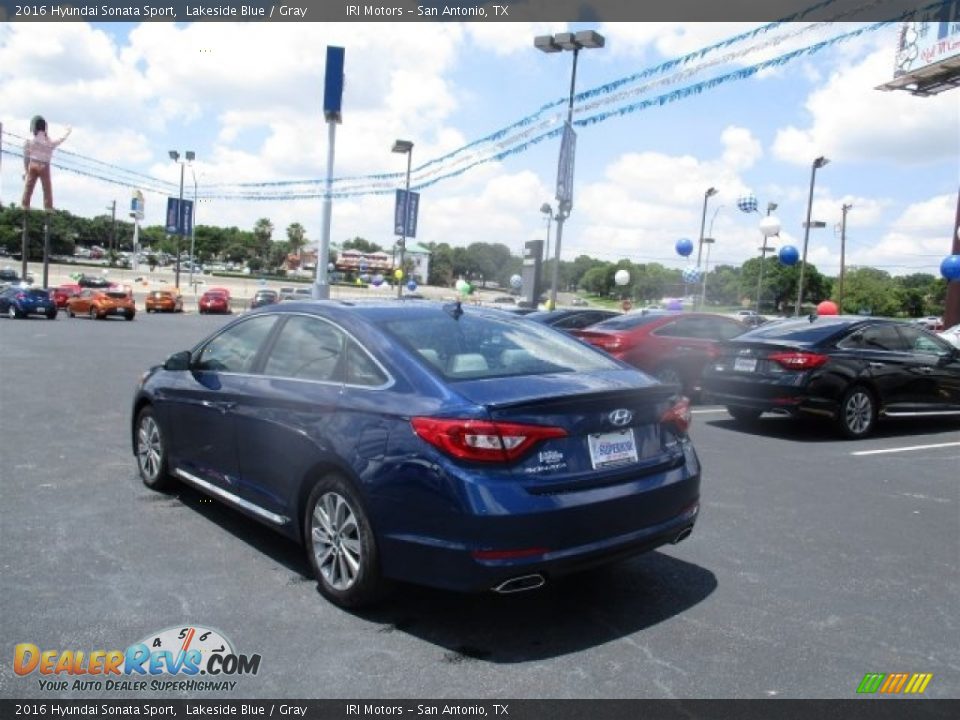 2016 Hyundai Sonata Sport Lakeside Blue / Gray Photo #7