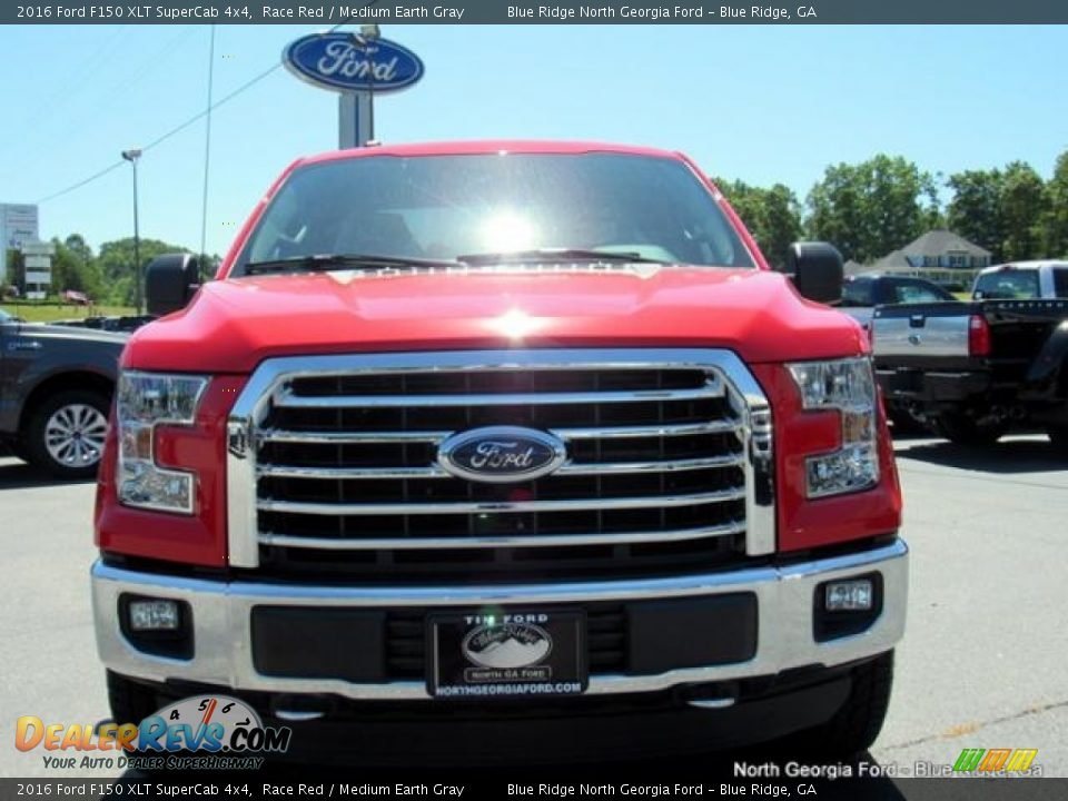 2016 Ford F150 XLT SuperCab 4x4 Race Red / Medium Earth Gray Photo #8
