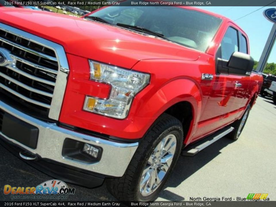 2016 Ford F150 XLT SuperCab 4x4 Race Red / Medium Earth Gray Photo #29
