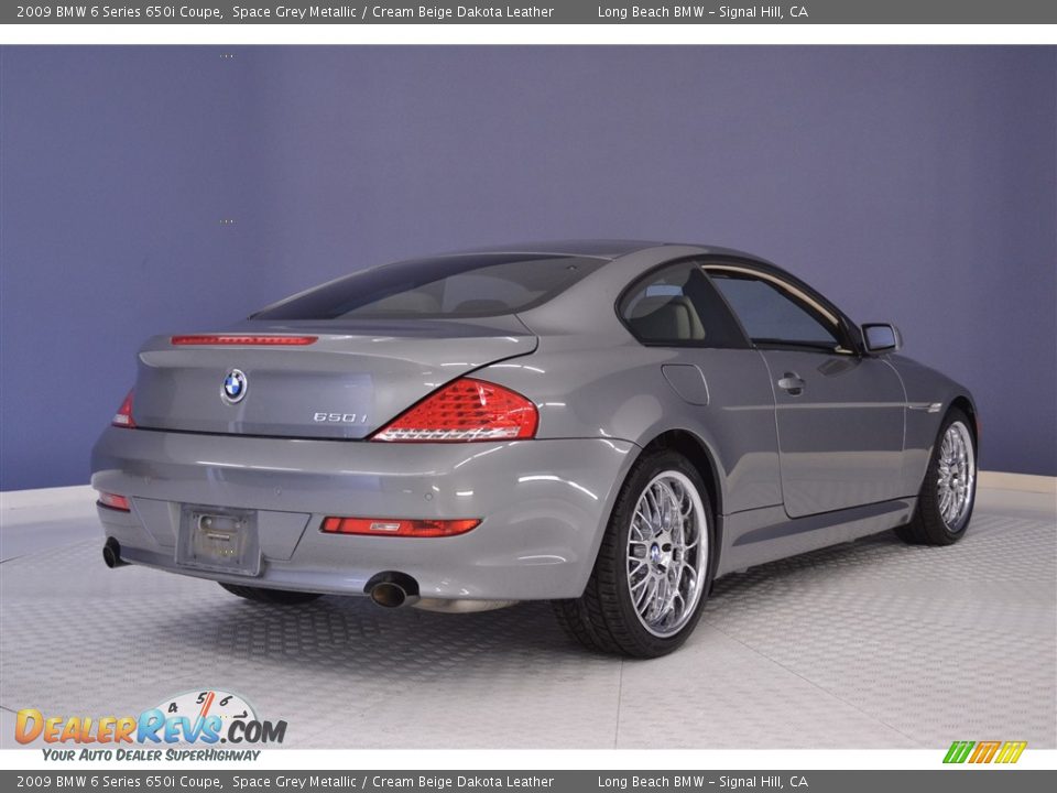 2009 BMW 6 Series 650i Coupe Space Grey Metallic / Cream Beige Dakota Leather Photo #7