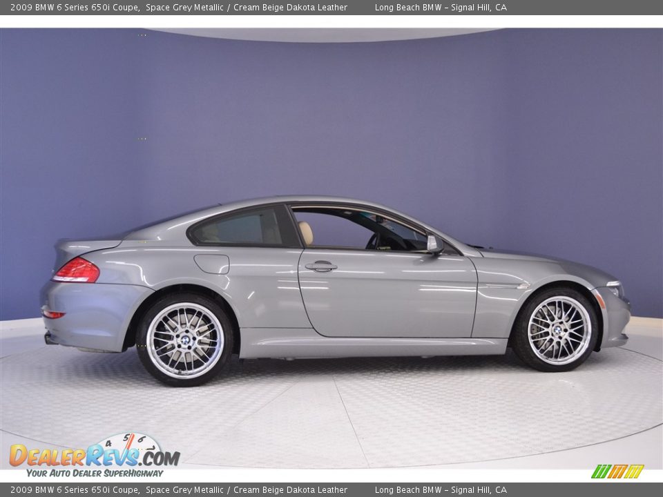 2009 BMW 6 Series 650i Coupe Space Grey Metallic / Cream Beige Dakota Leather Photo #8