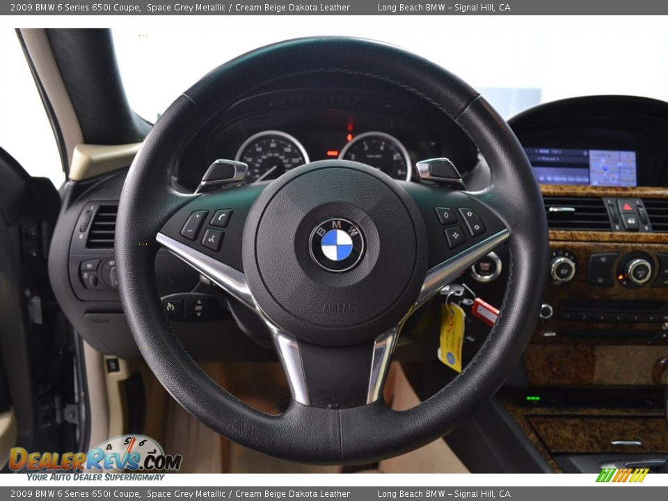 2009 BMW 6 Series 650i Coupe Space Grey Metallic / Cream Beige Dakota Leather Photo #29