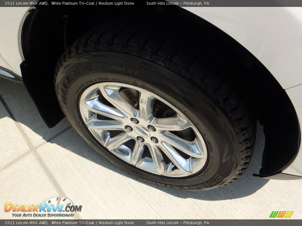 2013 Lincoln MKX AWD White Platinum Tri-Coat / Medium Light Stone Photo #9