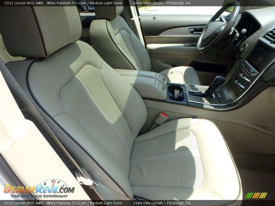 2013 Lincoln MKX AWD White Platinum Tri-Coat / Medium Light Stone Photo #10