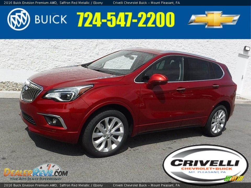 2016 Buick Envision Premium AWD Saffron Red Metallic / Ebony Photo #1
