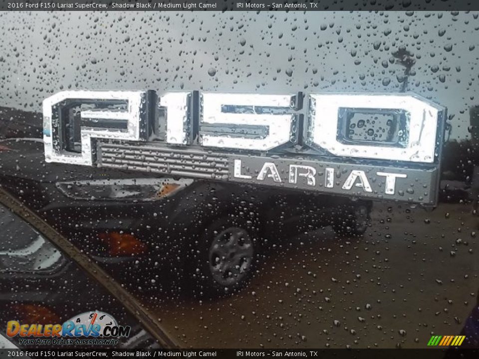 2016 Ford F150 Lariat SuperCrew Shadow Black / Medium Light Camel Photo #10