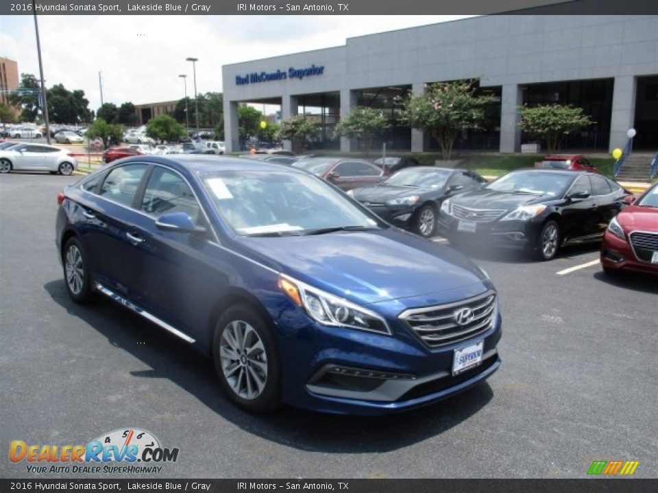 2016 Hyundai Sonata Sport Lakeside Blue / Gray Photo #1