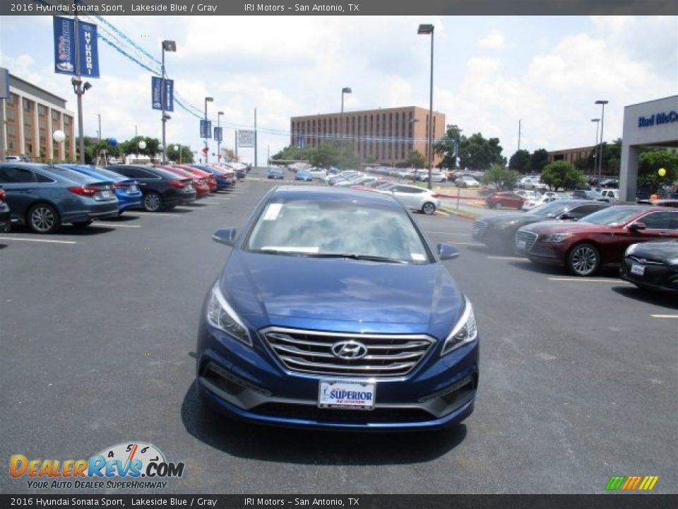 2016 Hyundai Sonata Sport Lakeside Blue / Gray Photo #2