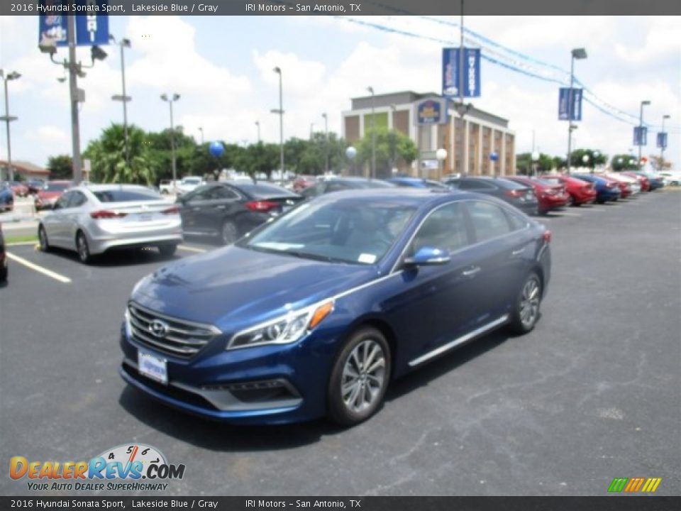 2016 Hyundai Sonata Sport Lakeside Blue / Gray Photo #3