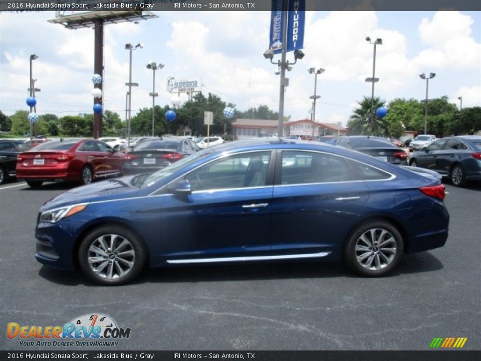 2016 Hyundai Sonata Sport Lakeside Blue / Gray Photo #4