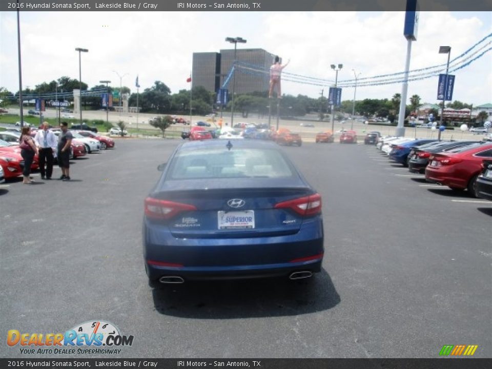 2016 Hyundai Sonata Sport Lakeside Blue / Gray Photo #6