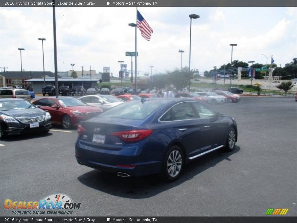 2016 Hyundai Sonata Sport Lakeside Blue / Gray Photo #8