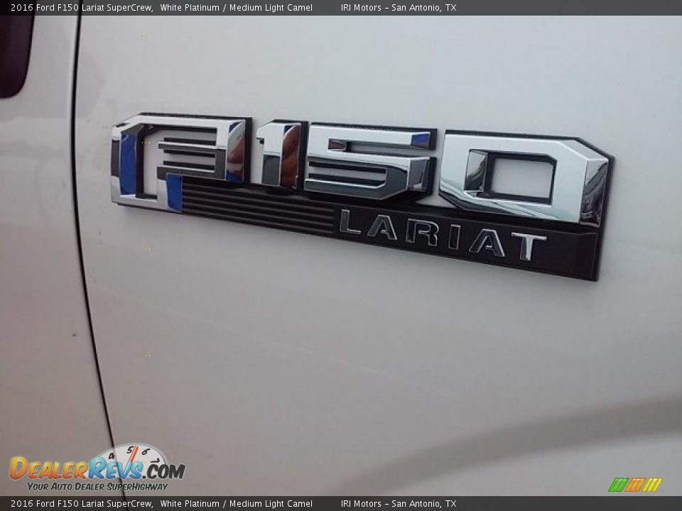 2016 Ford F150 Lariat SuperCrew White Platinum / Medium Light Camel Photo #19