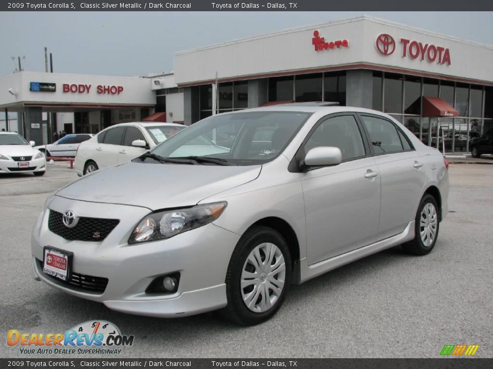 2009 Toyota Corolla S Classic Silver Metallic / Dark Charcoal Photo #2
