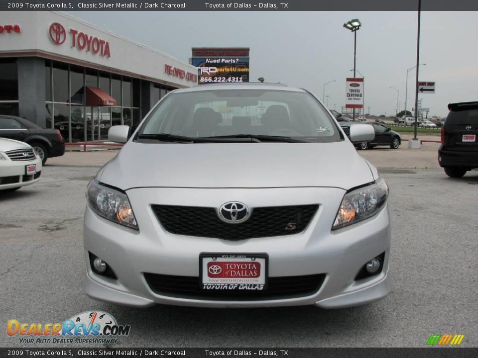2009 Toyota Corolla S Classic Silver Metallic / Dark Charcoal Photo #3