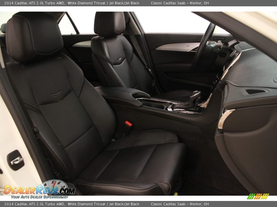 2014 Cadillac ATS 2.0L Turbo AWD White Diamond Tricoat / Jet Black/Jet Black Photo #13