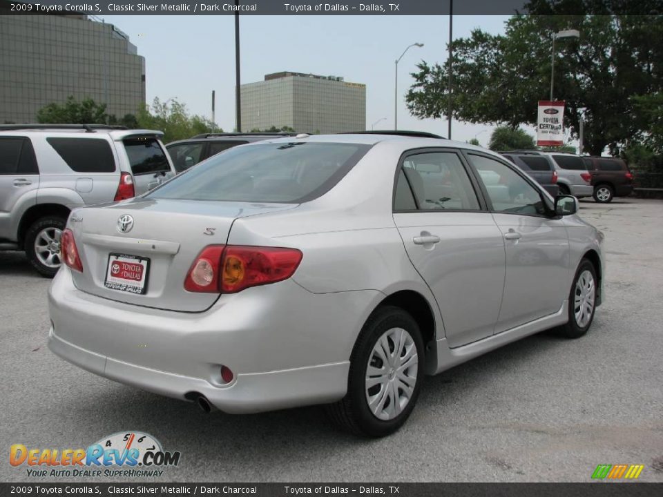 2009 Toyota Corolla S Classic Silver Metallic / Dark Charcoal Photo #6