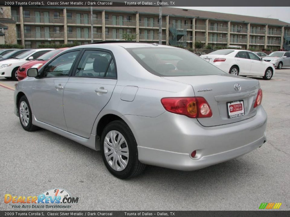 2009 Toyota Corolla S Classic Silver Metallic / Dark Charcoal Photo #8
