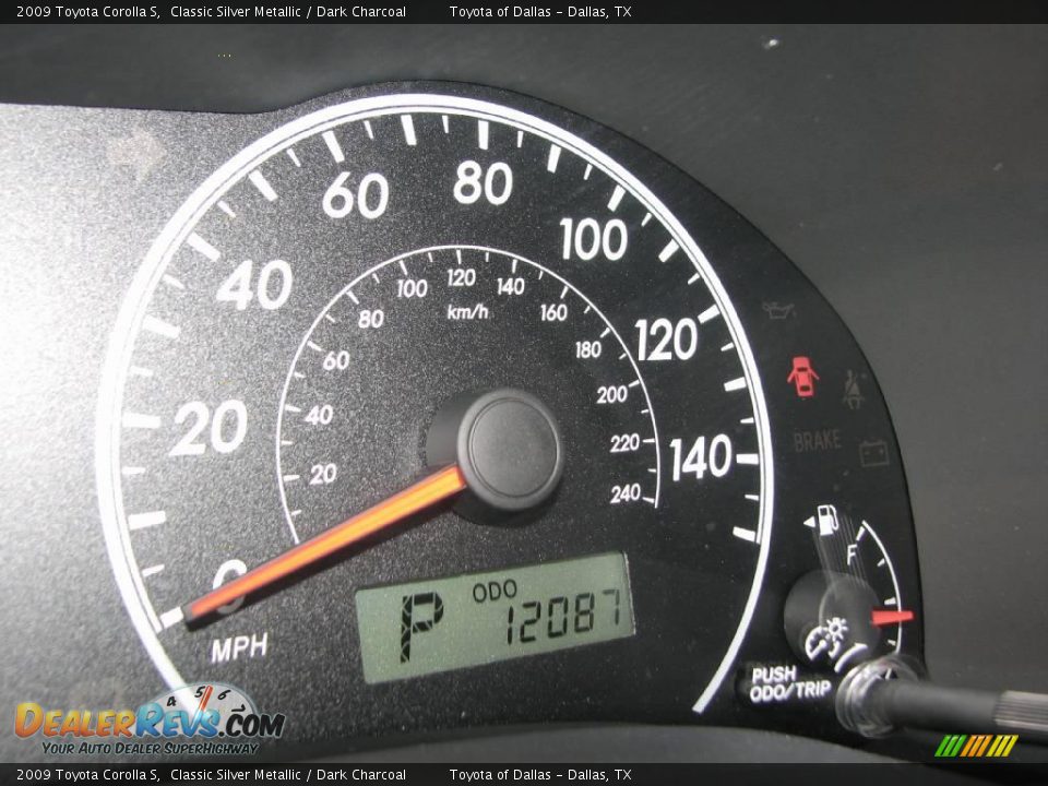 2009 Toyota Corolla S Classic Silver Metallic / Dark Charcoal Photo #14