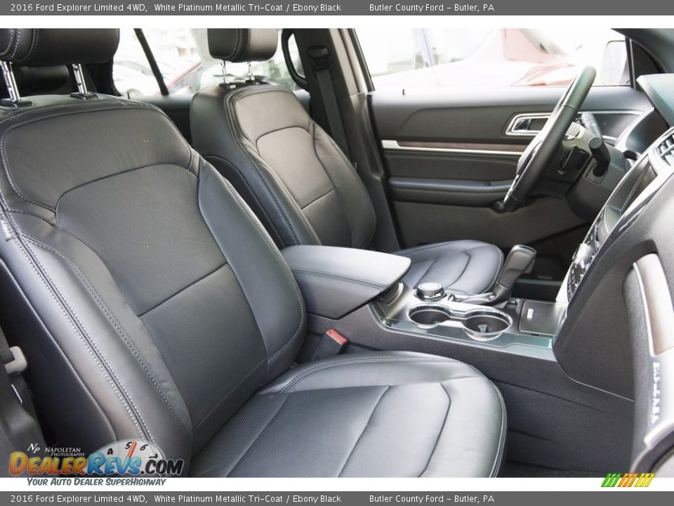 2016 Ford Explorer Limited 4WD White Platinum Metallic Tri-Coat / Ebony Black Photo #9