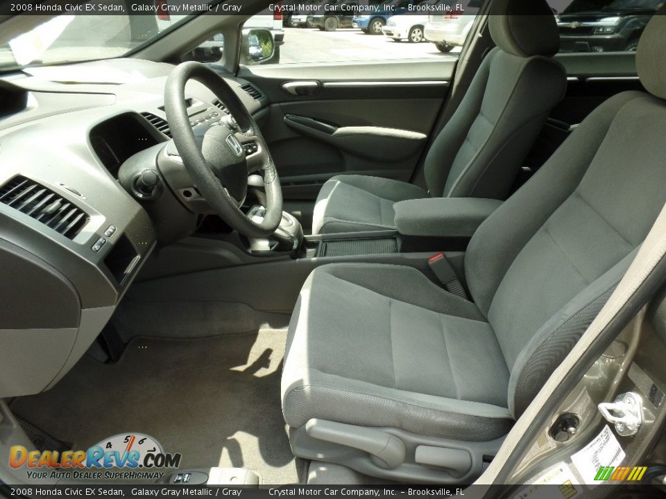 2008 Honda Civic EX Sedan Galaxy Gray Metallic / Gray Photo #4