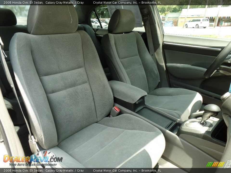 2008 Honda Civic EX Sedan Galaxy Gray Metallic / Gray Photo #12