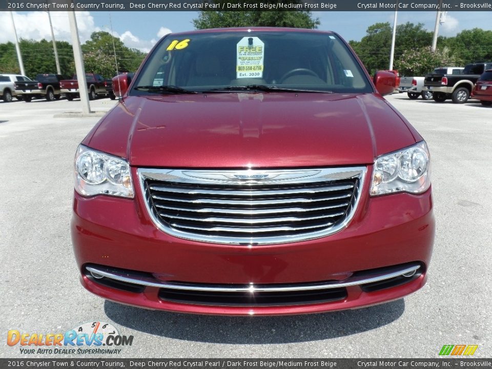 2016 Chrysler Town & Country Touring Deep Cherry Red Crystal Pearl / Dark Frost Beige/Medium Frost Beige Photo #16