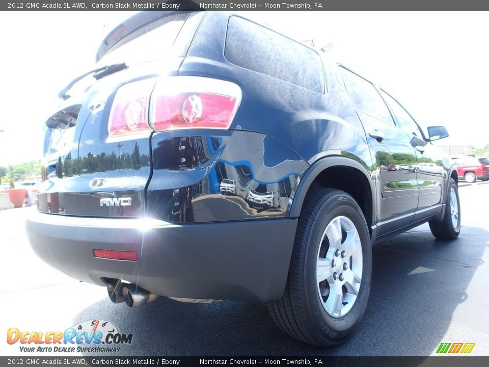 2012 GMC Acadia SL AWD Carbon Black Metallic / Ebony Photo #9