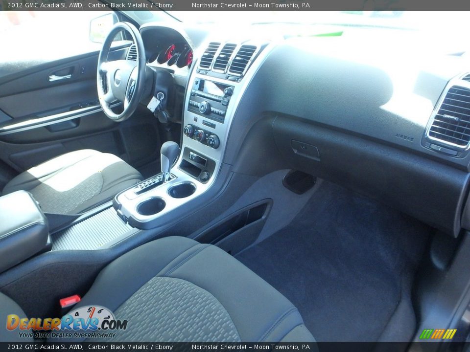 2012 GMC Acadia SL AWD Carbon Black Metallic / Ebony Photo #16