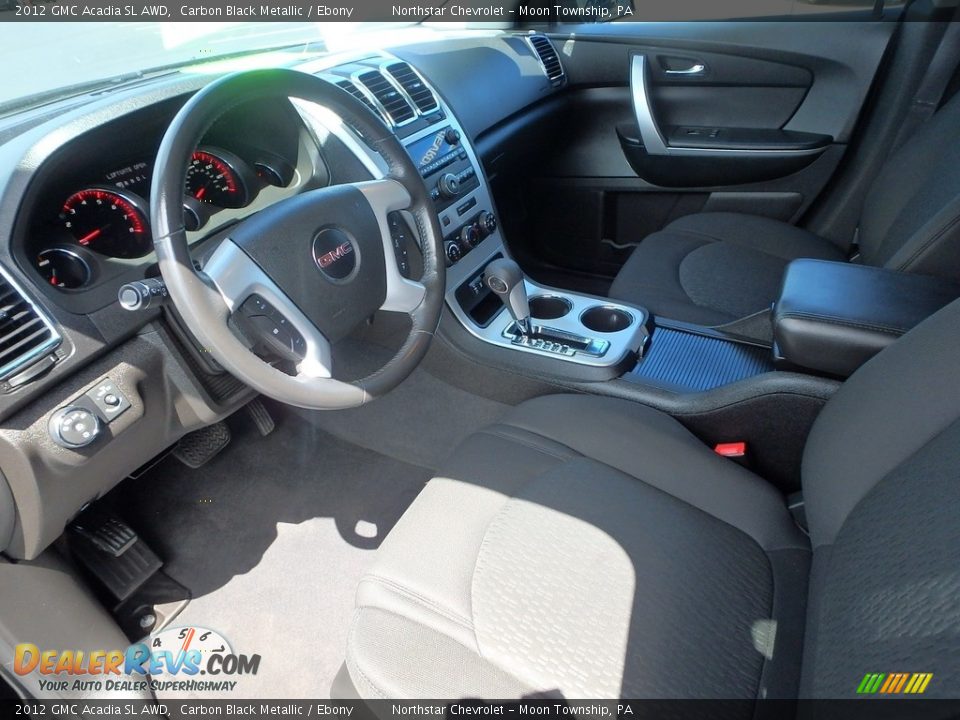 2012 GMC Acadia SL AWD Carbon Black Metallic / Ebony Photo #26