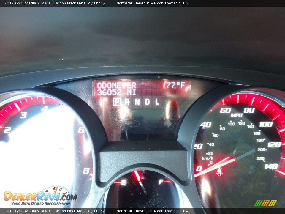 2012 GMC Acadia SL AWD Carbon Black Metallic / Ebony Photo #30