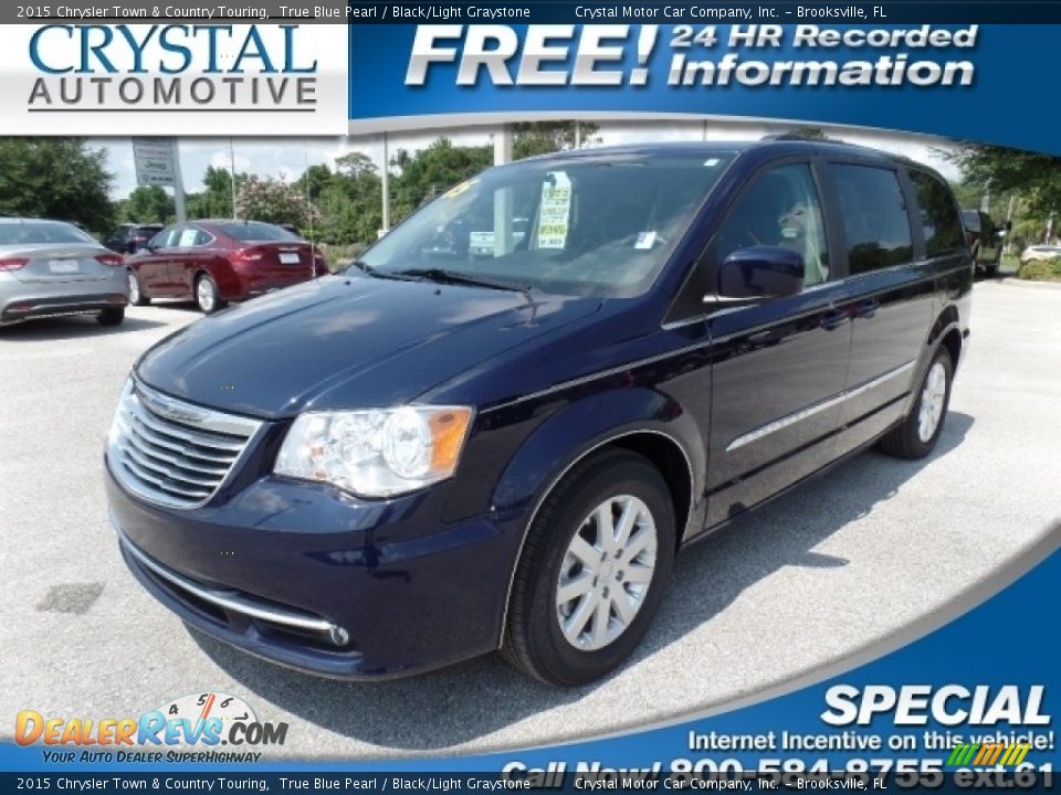 2015 Chrysler Town & Country Touring True Blue Pearl / Black/Light Graystone Photo #1